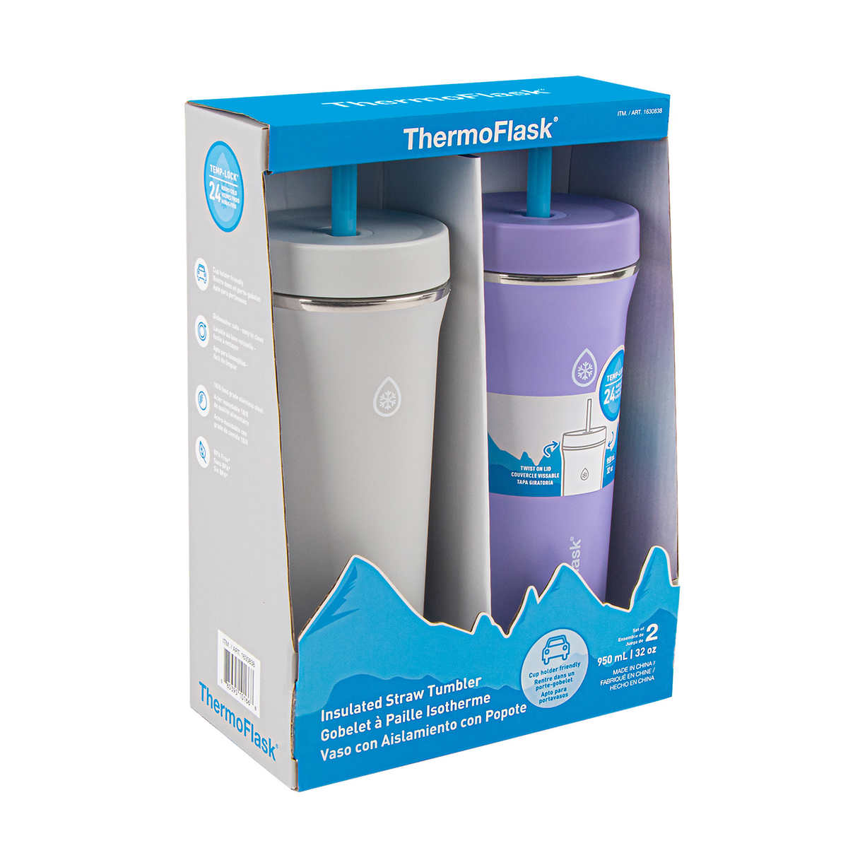 Thermoflask Double Wall Vacuum Insulated Stainless Steel 2-Pack of