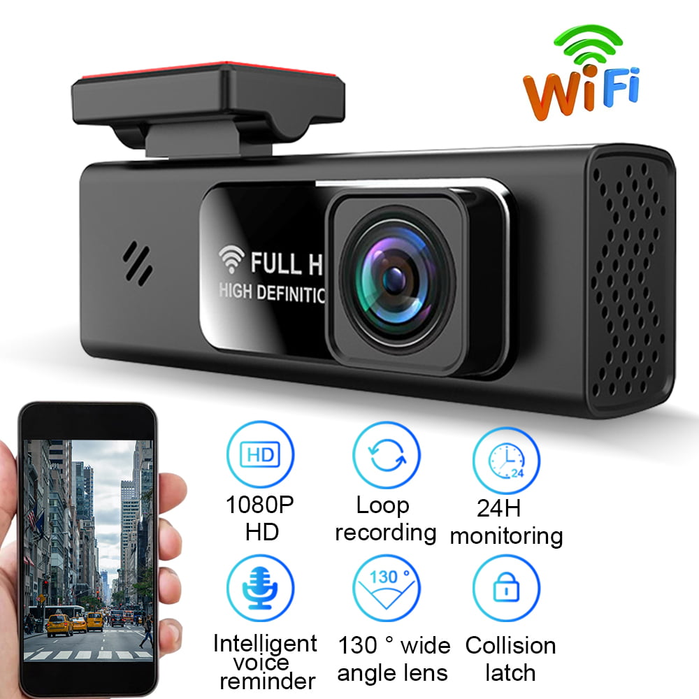 Peztio Dash Cam WiFi Full HD 1080P Dash Camera Recorder with Night Vision,  170° Wide Angle, WDR, Loop Recording, G-Sensor, Motion Detection & Parking