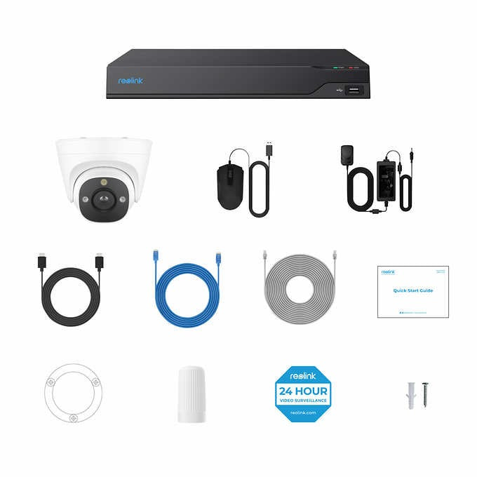 Reolink - 8-Channel 4K+ UHD 12MP 6-Cam Wired Security System