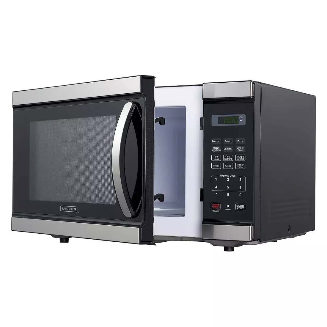 BLACK+DECKER 1.1 Cu. Ft. 1000 Watt Microwave Oven, Stainless Steel