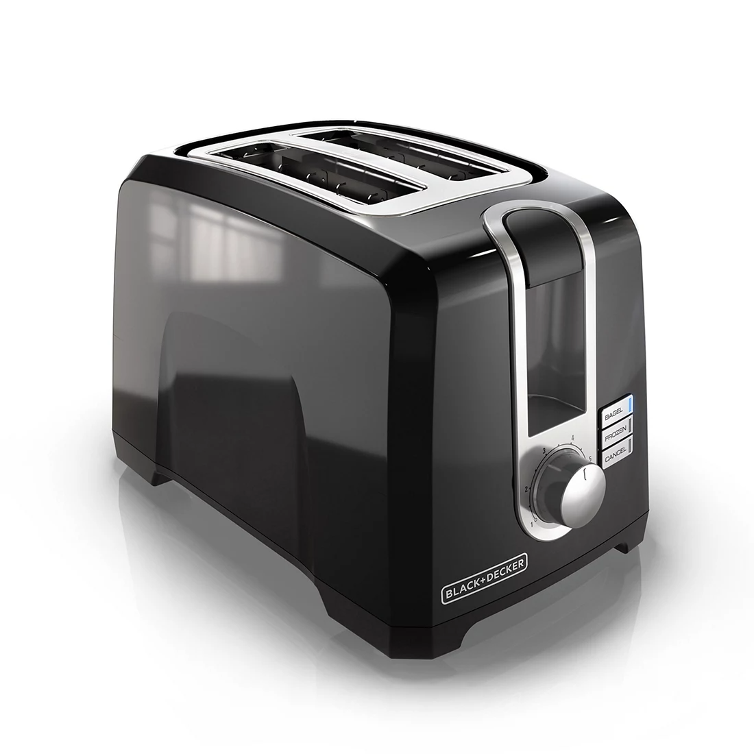 black and decker two slice toaster with extra wide self centering