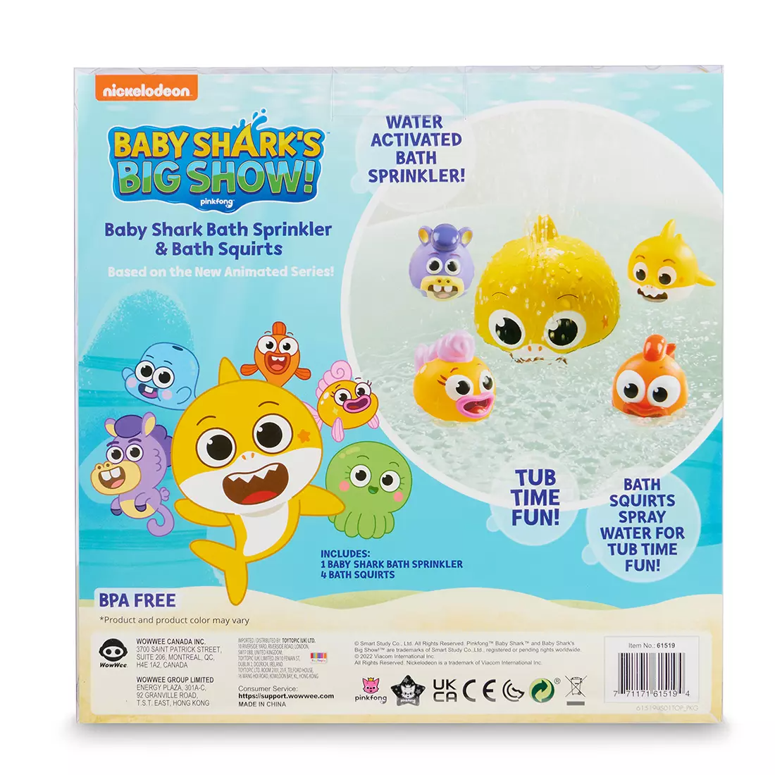 Baby Sharks Big Show Bath Sprinkler Bath Squirts 5-Pack WowWee