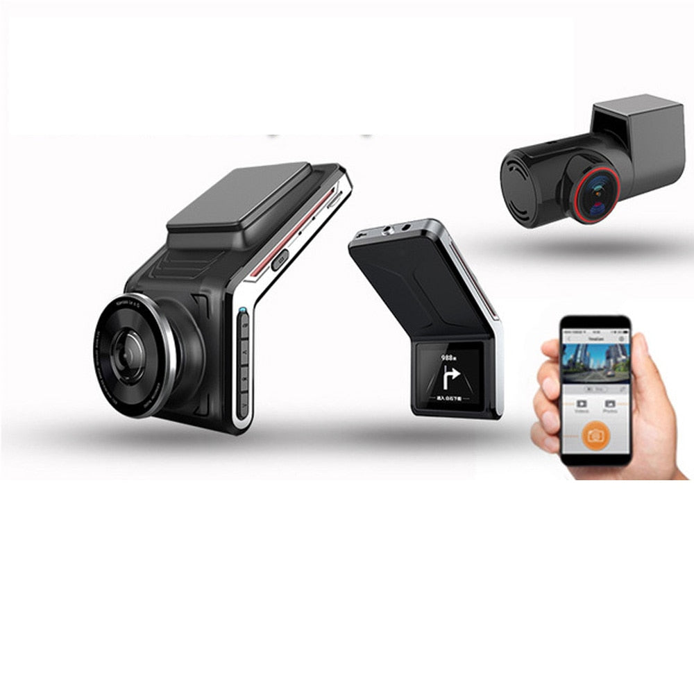 Sameuo U2000 dash cam front and rear WIFI 1080p dual camera Lens