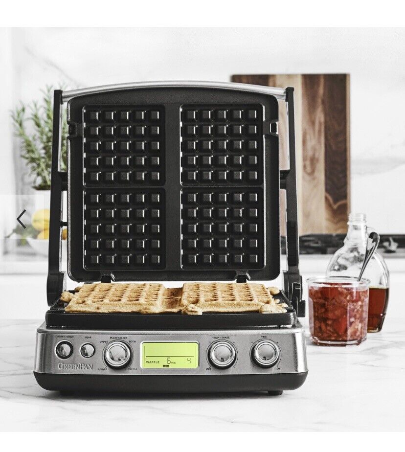 GreenPan 7-in-1 Ceramic Nonstick Contact Grill Griddle & Waffle Maker –  Homesmartcamera