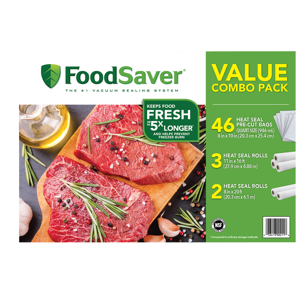FoodSaver Vacuum Sealer Bag and Roll Combo Pack – Homesmartcamera
