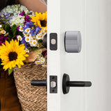 August Wi-Fi Smart Lock With Yale Keypad and Satin Nickel Door Lever