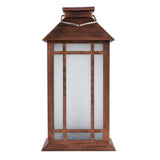 Mainstays Decorative Bronze Solar Outdoor Lantern With Flickering Flame LED Light