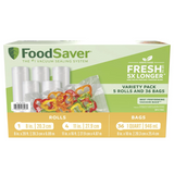 FoodSaver Vacuum Sealer Rolls and Bags Variety Pack