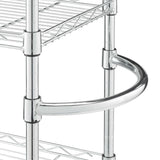 TRINITY Basics EcoStorage Pantry Rack, 5-Tier NSF Certified Rack with Sidehandle Dividers & Wheels