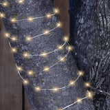 Mainstays 200-Count Solar Warm White Fairy LED Wire String Lights, 72ft String