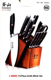 Cangshan L Series 12 Piece Knife Block Set, Hand Sharpened Blade German Steel