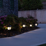 Matte Black Stainless Steel Solar Square Pathway Light with Bulb