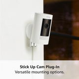 Ring Stick Up Cam Plug-In，3 pack Cam Wired (3rd gen) + Mounts