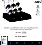 Lorex 4K Ultra HD Security System with 6 Active Deterrence Cameras