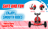 Rollplay Foldable 6V Ride-on Flex Kart, 30.7"x 21.3" x 19.1" Child Car