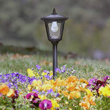 Matte Black Stainless Steel Solar Square Pathway Light with Bulb