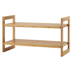 TRINITY Bamboo 2-tier Shoe Rack, 2-pack Bamboo Shelves