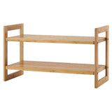 TRINITY Bamboo 2-tier Shoe Rack, 2-pack Bamboo Shelves