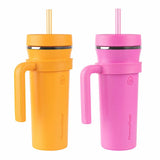 ThermoFlask 32oz Insulated Standard Straw Tumbler with Handles, 2-pack