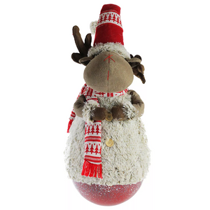 Northlight 37" Tumbling Moose with Hat and Scarf