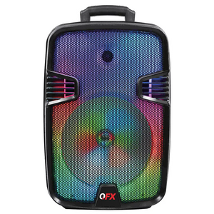 12" Portable Bluetooth Speaker with wheels and Party Lights
