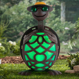 Mainstays 14.5"H Metal Rustic Solar Powered Light Up Turtle