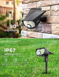 Litom Solar LED Motion Sensor Landscape Spotlights, 2-Pack