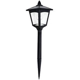 Matte Black Stainless Steel Solar Square Pathway Light with Bulb