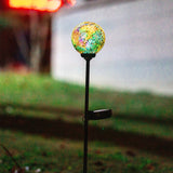 Better Homes & Gardens Solar Multicolor Crackle Mosaic Glass Gazing Stake Light