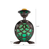 Mainstays 14.5"H Metal Rustic Solar Powered Light Up Turtle