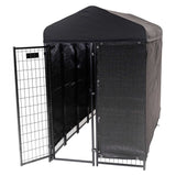 Lucky Dog Stay Series Villa Dog Kennel with Privacy Screen 4' X 8' X 6'