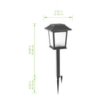 Better Homes & Gardens Solar Powered Square Matte Metal Pathway Light, 2 Pack