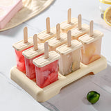 9 Piece Popsicle Molds Ice Pop Mold Reusable Ice Cream Maker, DIY Popsicle for Home