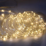 Mainstays 24ft Solar PVC Flexible Rope Light, Warm White LED Lights