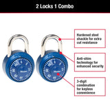 Master Lock Combination Padlock, Aluminum 48 mm (1-7/8 in) Combination Lock