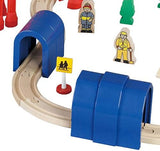 60-piece Wooden Train Set, Complete Toy Railway w/Tracks