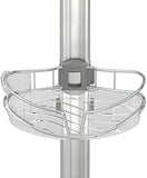 Artika Azzuro Shower Caddy with 1 Mirror and Adjustable Racks and Shelves, Stainless Steel