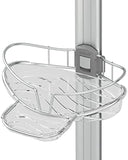 Artika Azzuro Shower Caddy with 1 Mirror and Adjustable Racks and Shelves, Stainless Steel