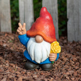 Mainstays Garden Gnome Peace Statue, 6.75 in L x 4.5 in W x 9.75 in H