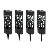 Mainstays Bollard LED Landscape Solar Lights, 4 Pack