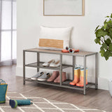 Trinity 3-Tier Bench with Boot and Shoe Storage, 36"W x 13.2"D x 18"H