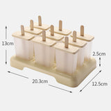 9 Piece Popsicle Molds Ice Pop Mold Reusable Ice Cream Maker, DIY Popsicle for Home