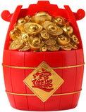 Chinese Lucky Money Bag Piggy Bank, Yuan Bao Money Box Feng Shui Desk Decor