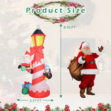 Wonder Garden 8Ft Inflatables Christmas Lamp with Santa Penguin Lighthouse