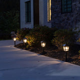 Matte Black Stainless Steel Solar Square Pathway Light with Bulb