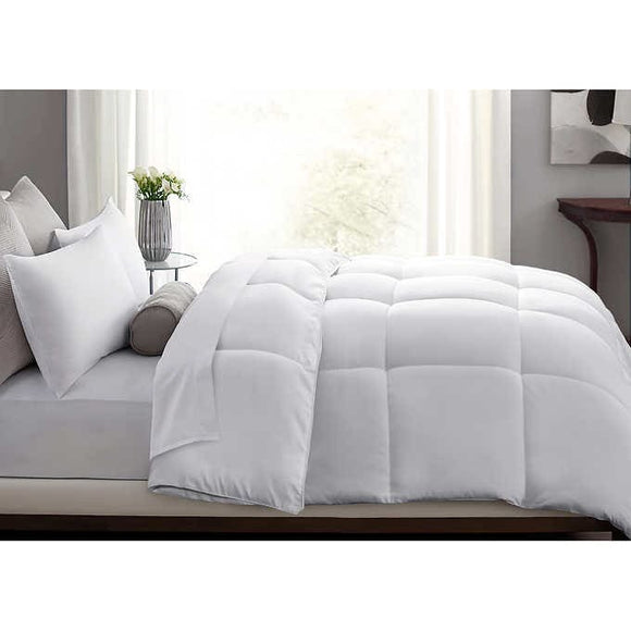 Microfiber Goose Down Double Fill Alternative Comforter, All-season Warmth