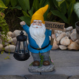 Vp Home Welcome Garden Gnome with Lantern Solar LED Light
