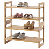 TRINITY Bamboo 2-tier Shoe Rack, 2-pack Bamboo Shelves