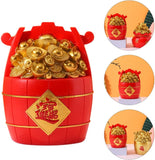 Chinese Lucky Money Bag Piggy Bank, Yuan Bao Money Box Feng Shui Desk Decor