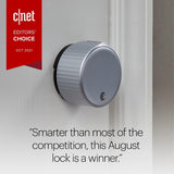 August Wi-Fi Smart Lock With Yale Keypad and Satin Nickel Door Lever